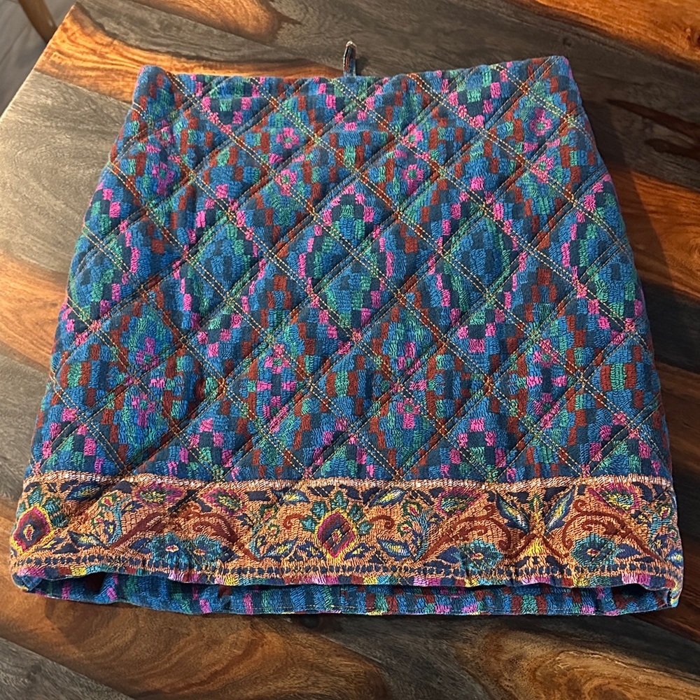 FARM Rio Multicolor Quilted Mini Skirt